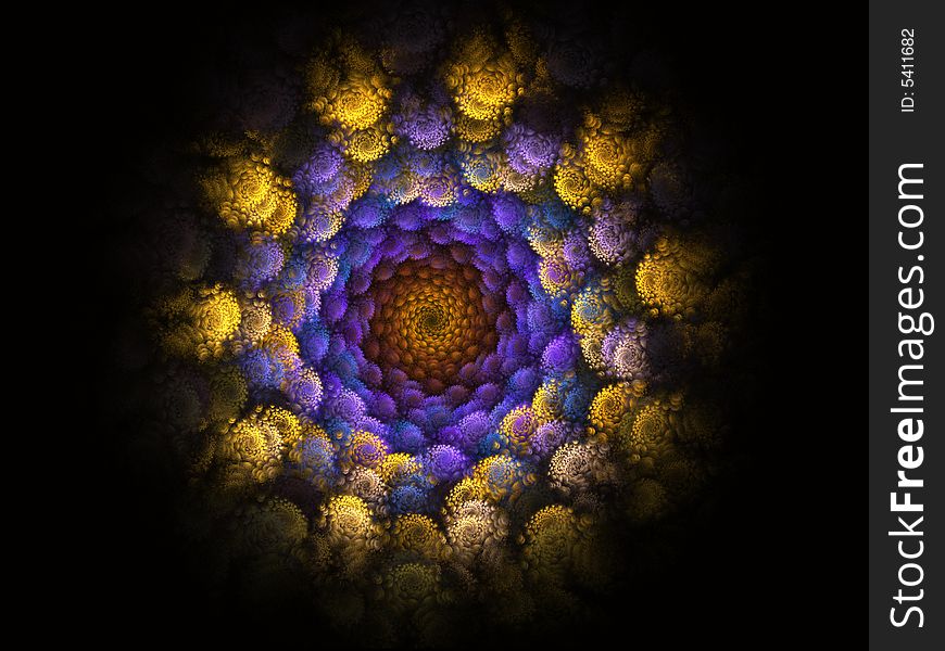 Bright pattern. Abstract textured fractals. Background. Digital illustration.