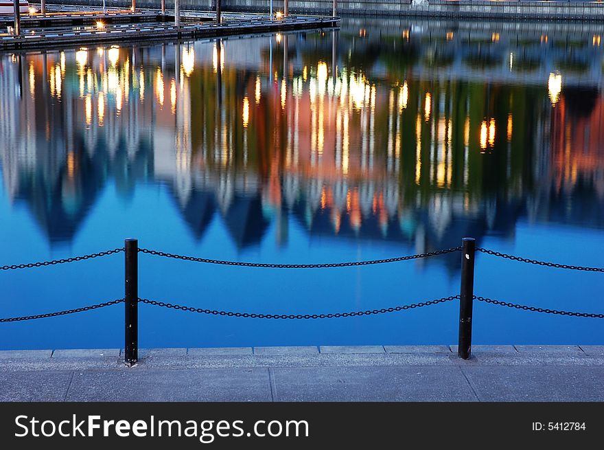 Nightshot Of Inner Harbor