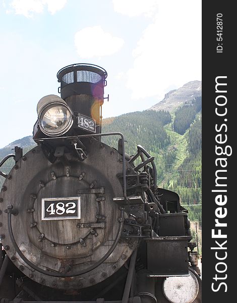 The Silverton coal train waiting for another run