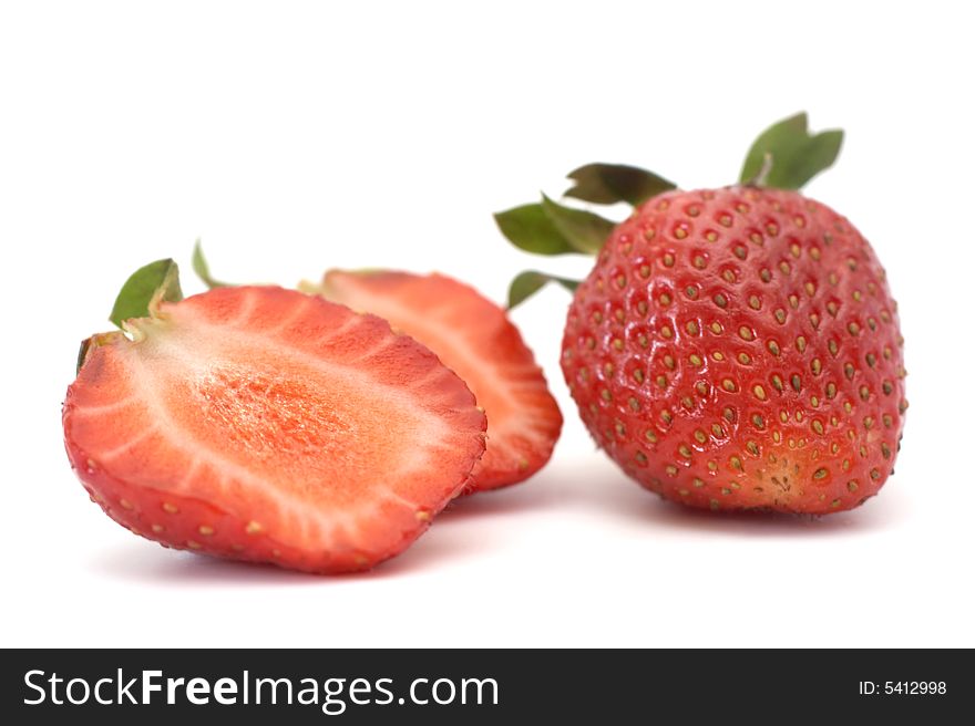 Fresh  strawberry on a white background