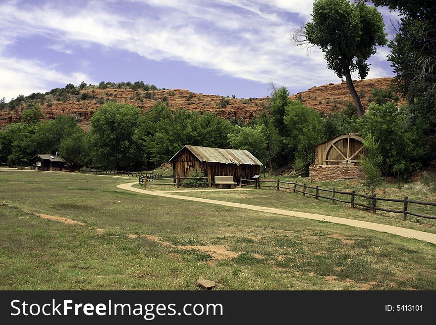 Old Wild West Cowboy Settler Scenic