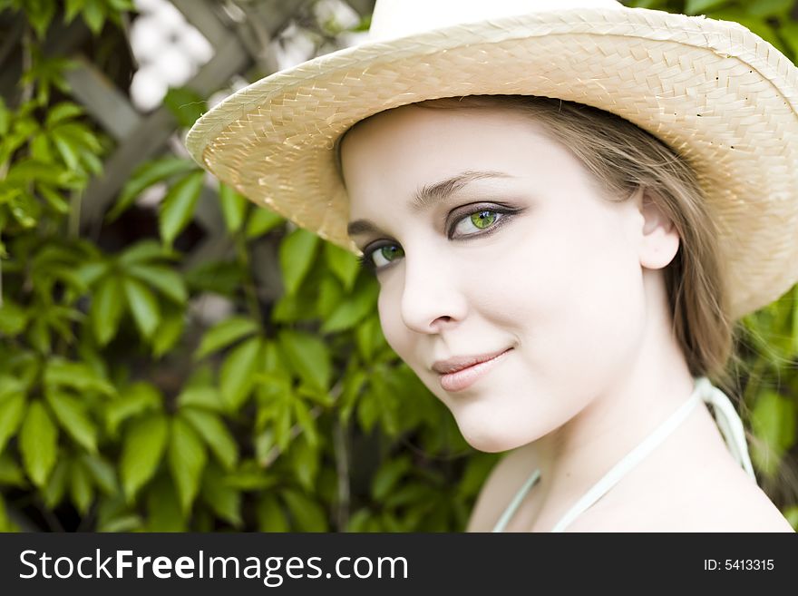 Young Woman Relaxing In The Park. Young Woman Relaxing In The Park