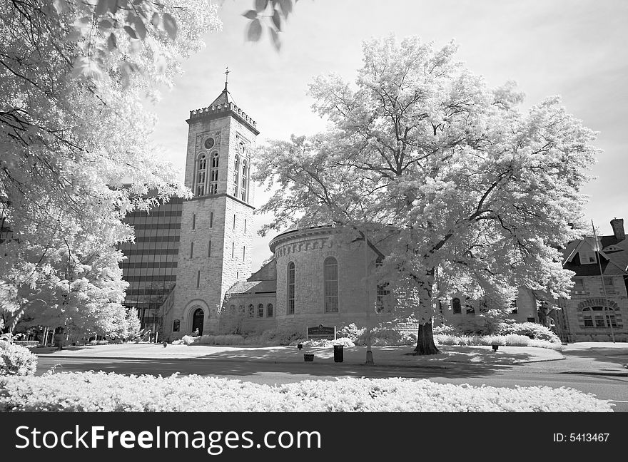 The city center park at downtown Morristown, New Jersey. The city center park at downtown Morristown, New Jersey