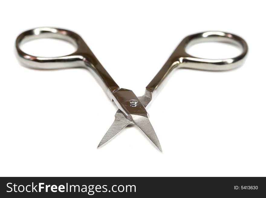 Opened nail scissors