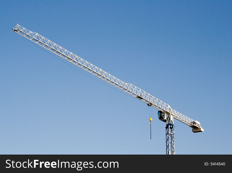 Silhouette of the building crane