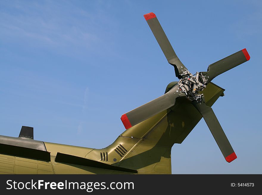 Interesting helicopter rotor blade photo showing detail