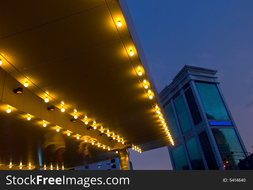 Downtown Kuala Lumpur in Malaysia at night. Downtown Kuala Lumpur in Malaysia at night