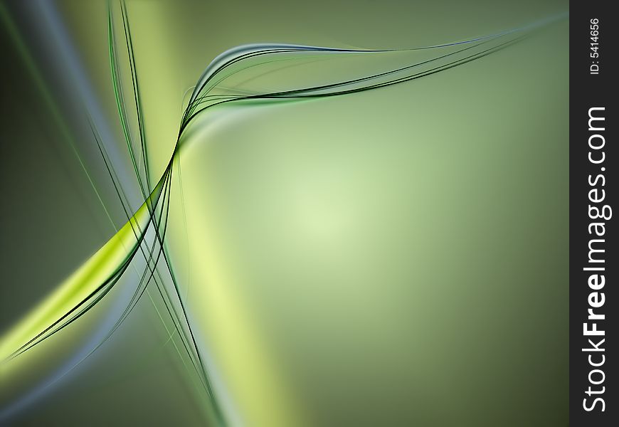 Green abstract composition. Background. Digital illustration.