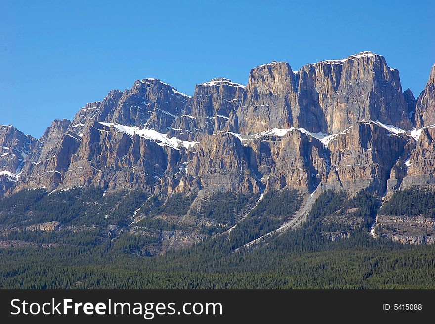 The Castle Mountain in Banff National Park, alberta, canada