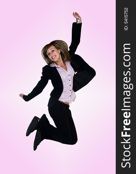 Businesswoman Jumping