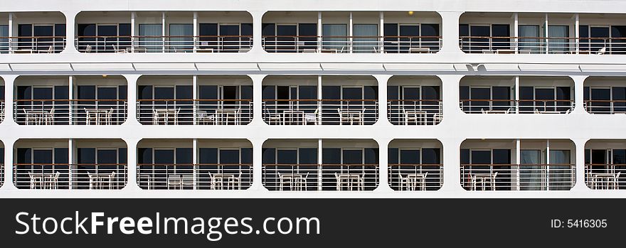 Windows of the ocean liner
