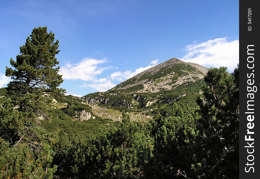 Mountain peak in Retezat Carpathians ridge (Southern of Romania).
This summit is 2370 meters high.