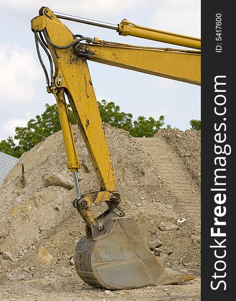 The Hydrologic cylinders on a backhoe