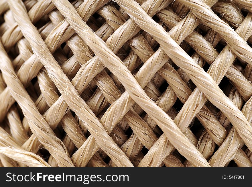 A view with a close up of a rope texture