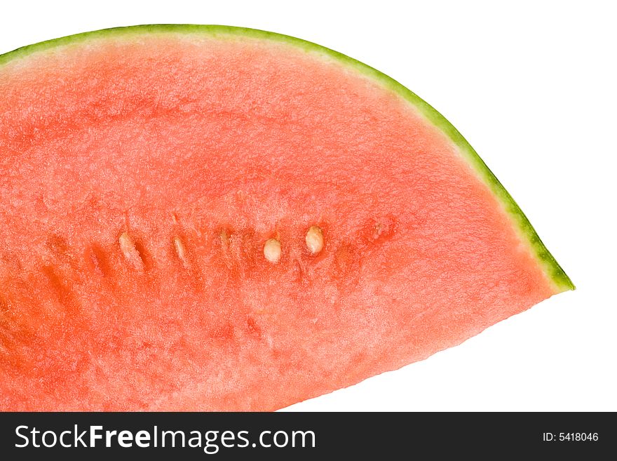 A close shot of a cool refreshing watermelon wedge