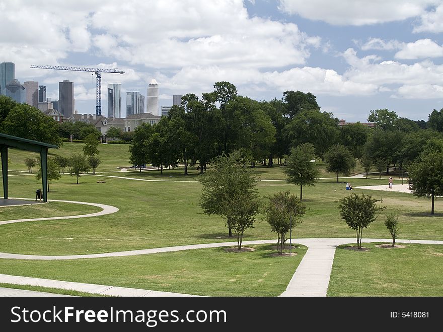 A small park near the city providing green space for it's inhabitants. A small park near the city providing green space for it's inhabitants.