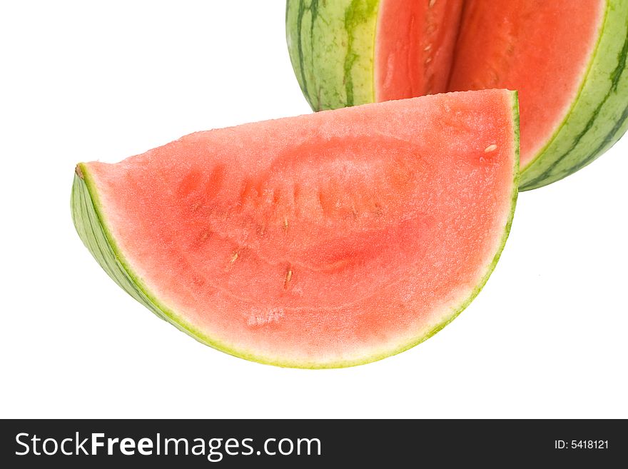 A cool refreshing wedge from a personal size watermelon. A cool refreshing wedge from a personal size watermelon