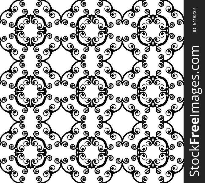 Abstract seamless black-and-white pattern - graphic illustration. Abstract seamless black-and-white pattern - graphic illustration