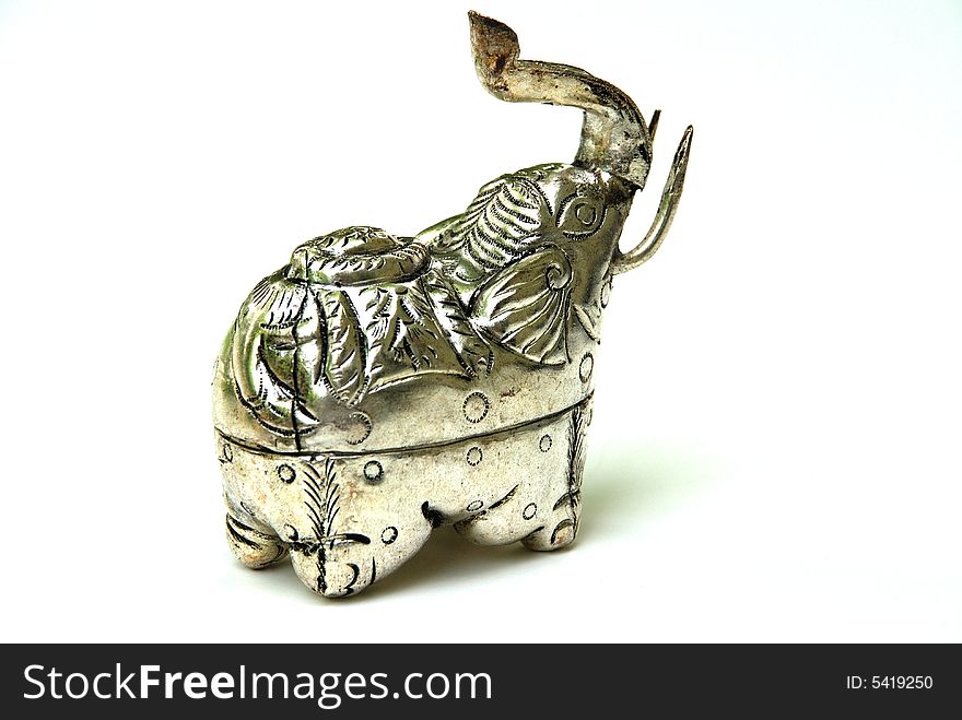 Handmade elephant silver boxes from Asia. Silver is a soft metal that has been used for many thousands of years by people all over the world, for jewelery, as money, and many other things. It is called a white metal even though it looks gray. The word silver is also used to talk about this colour or shade of gray.Silver is very malleable, and ductile, which means it can be pulled into wire or hammered into thin sheets. When it is used in money or in jewelery, it is often mixed with gold or some other metal to make it harder.