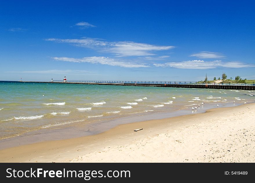 North Pier Lighthouse, St. Joseph, Michigan.