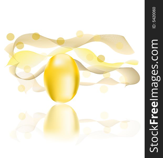 Vector illustration with golden egg