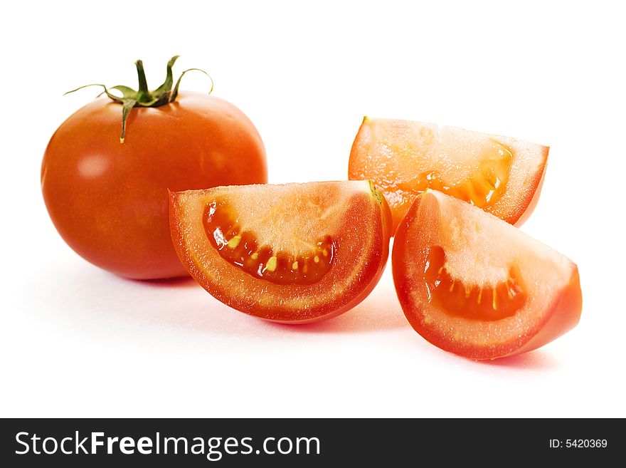 Tomatoes isolated on white background. Tomatoes isolated on white background