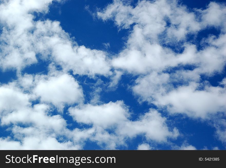 Photo of blue sky with clouds