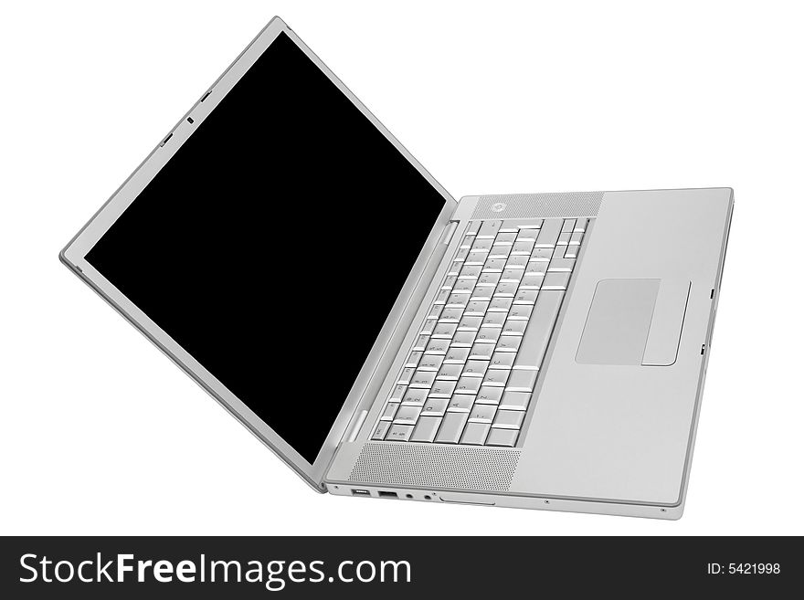 Modern and stylish laptop on a white background