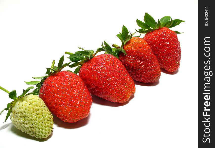 Detail of fresh red strawberrys