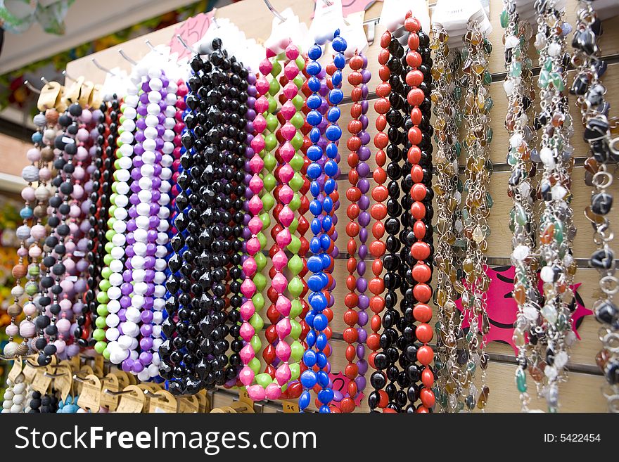 A photo of multi-colored beads