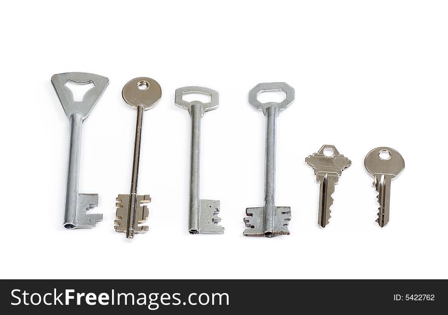 Key to apartment photo on white background