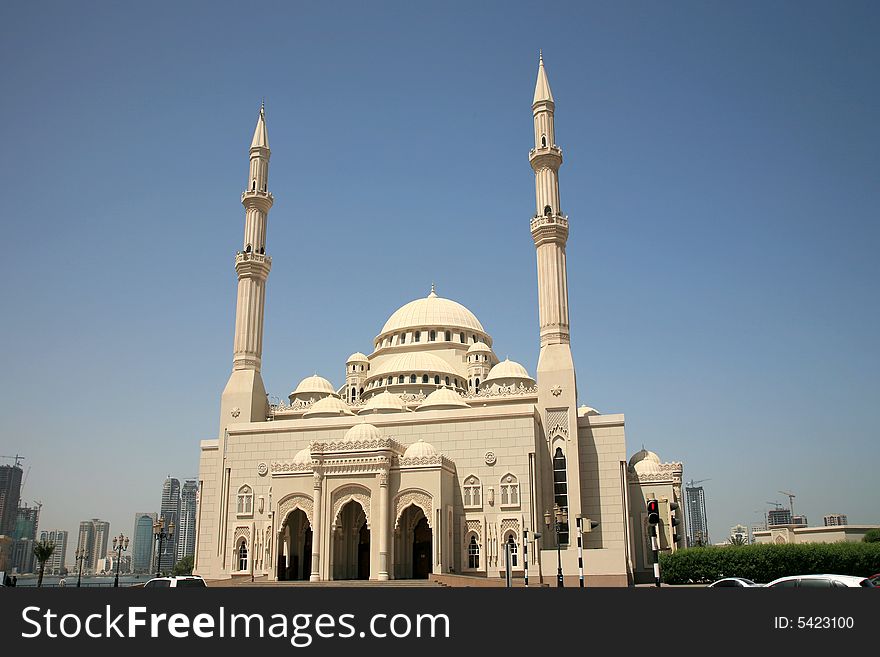 Turkish Style Mosque in Sharjah United Arab Emirates