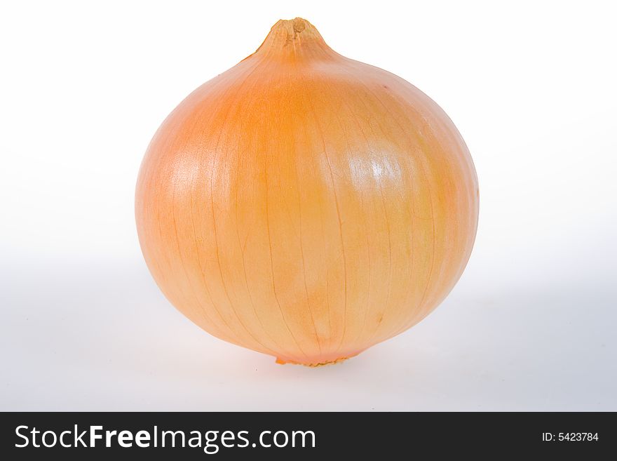 Fresh Brown Onion on a white background