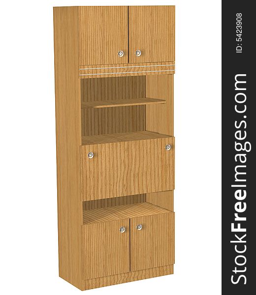 Locker, for use in housekeeping. It can be used for storage of clothes, books, the electroequipment. The illustration is executed in the program 3ds max 5.