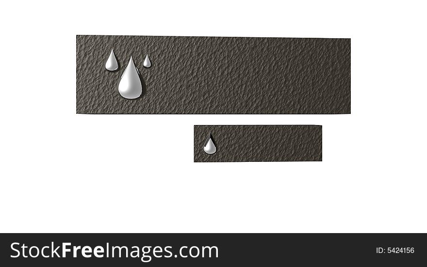 3d Water Droplets Banner