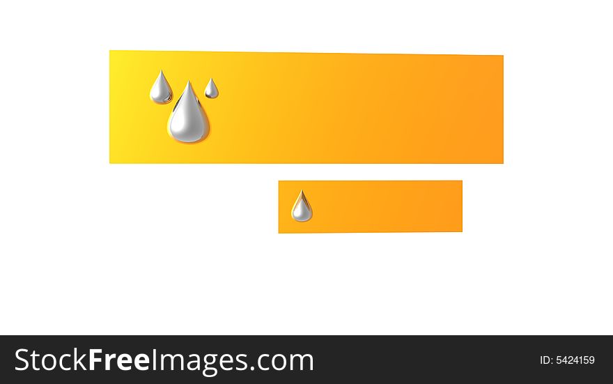 3d render of water droplets banner unique texture. 3d render of water droplets banner unique texture