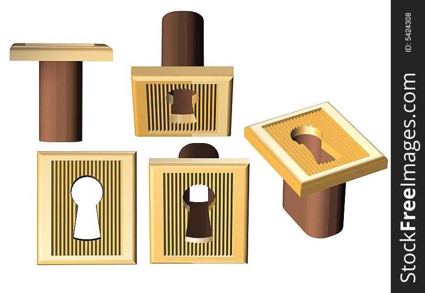 Plate for dressing a keyhole on furniture. It is used on doors of furniture, and also sliding boxes. The illustration is executed in the program 3ds max 5. Plate for dressing a keyhole on furniture. It is used on doors of furniture, and also sliding boxes. The illustration is executed in the program 3ds max 5.