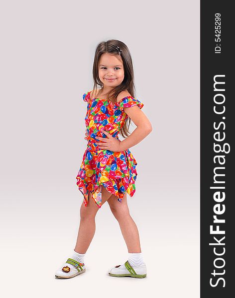 Little Girl In Short Dress