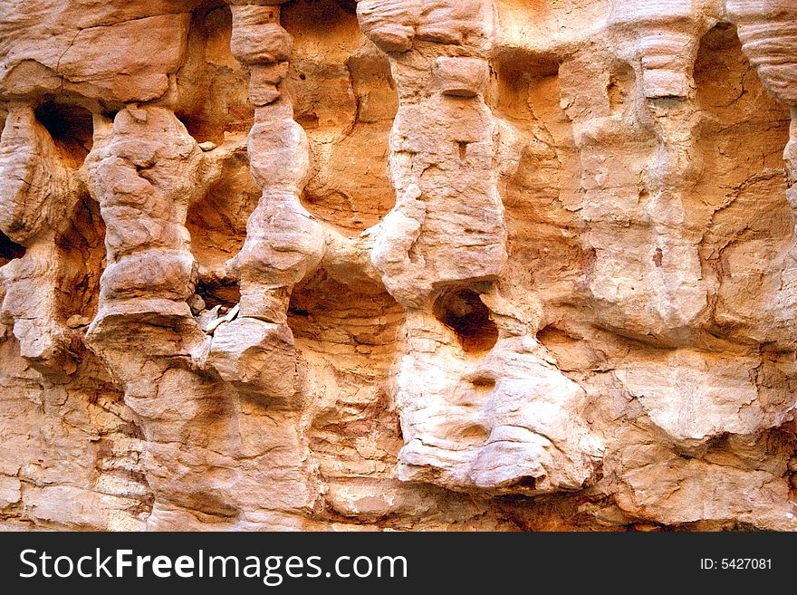 The Coloured Canyon near the sea-resort of Nuweiba on the Sinai Peninsula, Egypt.