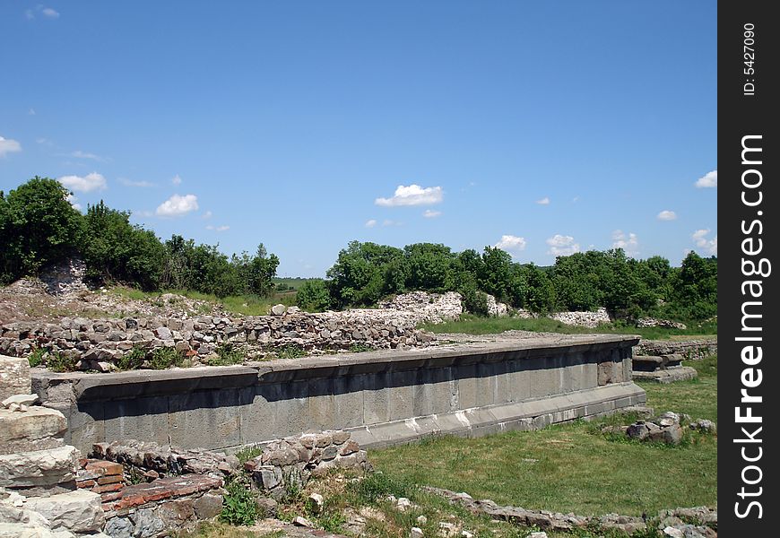 This is the old Roman wall in East Serbia (Felix Romvliana)