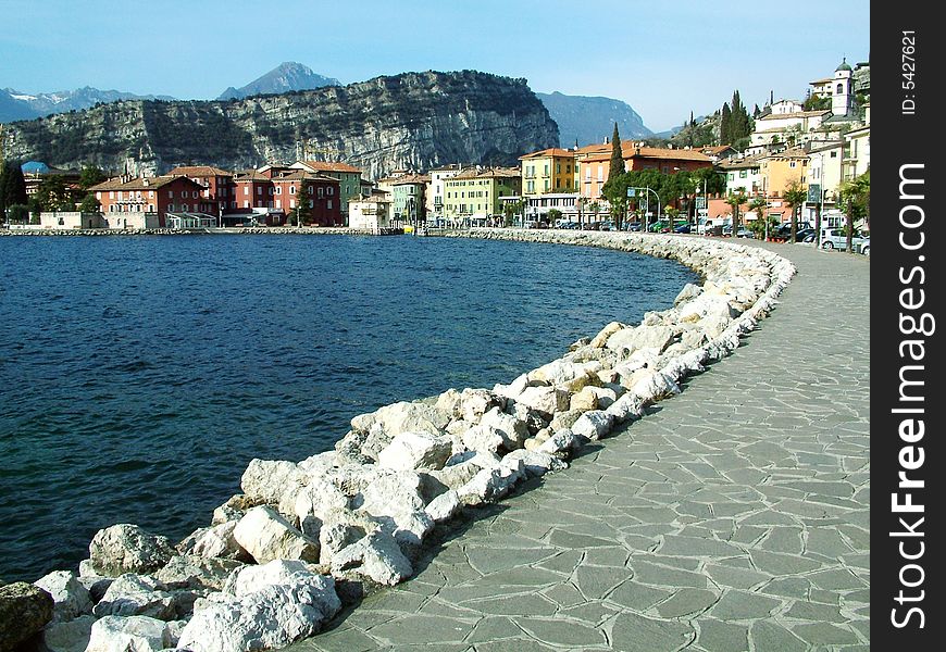 Mountain and garda lake, north of italy. Mountain and garda lake, north of italy