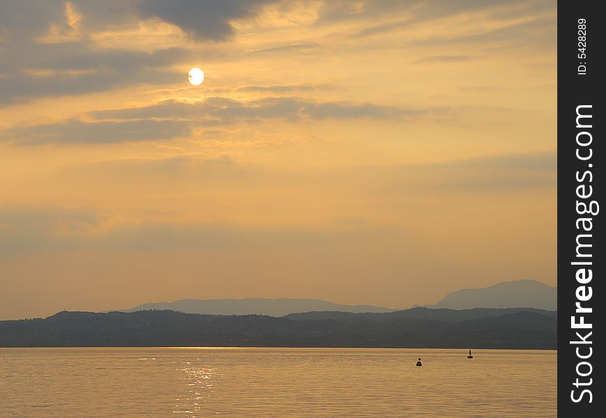 Sunset on Lake Garda, Italy