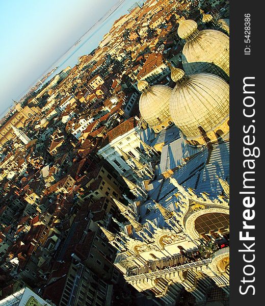 Roofs Of Venice, Sunset