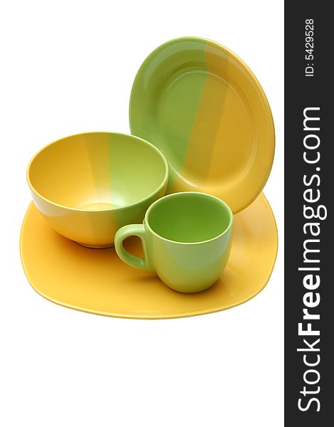 Set of colour beautiful ceramic ware