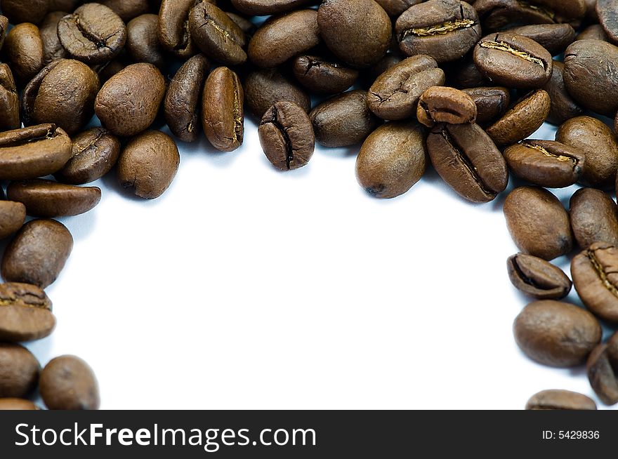 Surrounding coffee beans as background. Surrounding coffee beans as background