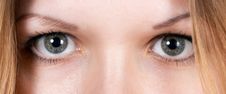 Girl S Eyes Closeup Stock Images