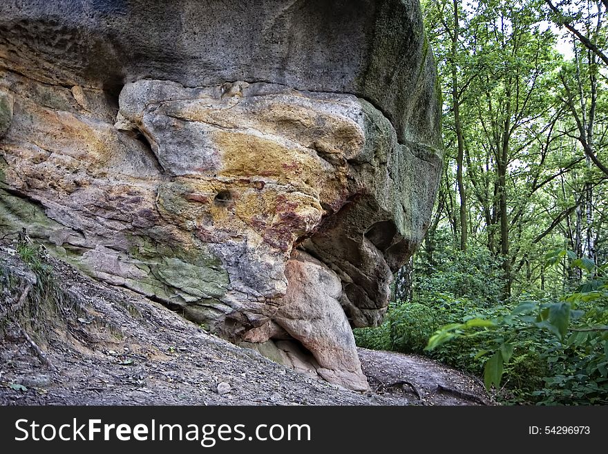 Beautiful colorful rocks near Tarnow. Beautiful colorful rocks near Tarnow