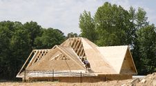 Man Working On Roof Royalty Free Stock Photos Man Working On Roof Royalty Free Stock Photos
