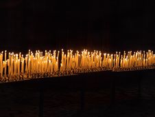 Candles In Milan Cathedral Stock Photos