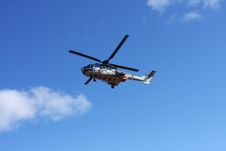 Helicopter Flying Royalty Free Stock Images